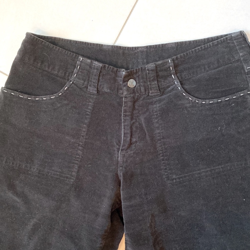 Kuhl Black Velvet Wide Leg Pants 4 - Picture 2 of 9